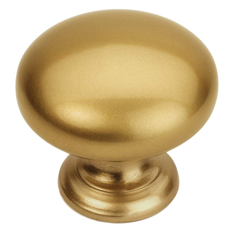 Cosmas 25 Pack 4950GC Gold Champagne Cabinet Hardware Round Mushroom Knob - 1-1/4" Diameter
